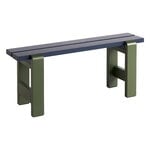 Outdoor benches, Weekday Duo bench, 111 x 23 cm, steel blue - olive, Green