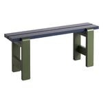 Bancs d’extérieur, Banc Weekday Duo, 111 x 23 cm, bleu acier - olive, Vert