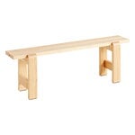 Outdoor benches, Weekday bench, 140 x 23 cm, lacquered pinewood, Natural