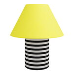 Hem Toto table lamp, large, wax yellow - black and white stripe