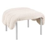 Puffy ottoman, natural - stainless steel