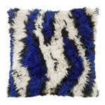 Cuscini d'arredo, Cuscino Monster, 50 x 50 cm, blu oltremare - bianco naturale, Blu