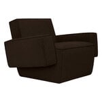 Hunk lounge chair with armrests, Tiree Chocolate