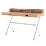 Desks, Hyppolite desk, oak - white, Natural