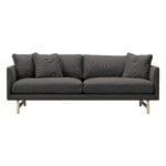 Sofas, Calmo sofa 95, 2-seater, lacquered oak - Sunniva 173, Grey