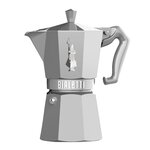 Coffee pots & teapots, Moka Exclusive espresso maker, 6 cups, silver, Silver