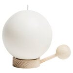 Candles, Happiness globe candle, large, White