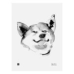 Affiches, Affiche Happy, 30 x 40 cm, Noir et blanc