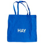 HAY Blue tote bag, L, white logo