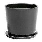 HAY Botanical Family pot and saucer, L, anthracite