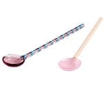 Cutlery, Glass spoons Round, 2 pcs, Multicolour
