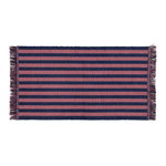 Cotton rugs, Stripes and Stripes door mat, navy cacao, Multicolour