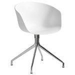 About a Chair AAC20, polished aluminium - white