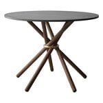 Ruokapöydät, Hector ruokapöytä, 105 cm, tumma betoni - tumma tammi, Harmaa