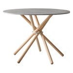 Dining tables, Hector dining table, 105 cm, light concrete - light oak, Grey