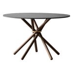 Ruokapöydät, Hector ruokapöytä, 120 cm, tumma betoni - tumma tammi, Harmaa