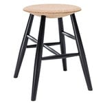 Drifted stool,  light cork - black
