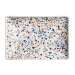 Iittala OTC Helle A5 plate, 15 x 21 cm, blue - brown