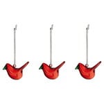 Iittala Mini glass bird, 3 pcs, red