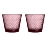 Trinkgläser und Wassergläser, Tundra Glas, 290 ml, 2 Stück, Violett, Rosa