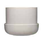 Iittala Nappula plant pot with saucer, S, pale grey