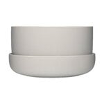 Iittala Nappula plant pot with saucer, 240 x 130 mm, pale grey