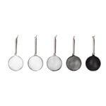 Iittala Glass ball set, 80 mm, 5 pcs, grey