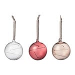 Iittala Sun ball, 80 mm, 3 pcs, clear - calluna - linen