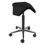 Office chairs, ILOA One saddle chair, black ash - black Fame 60999, Black