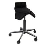 Office chairs, ILOA Smile saddle chair, black ash - black Fame 60999, Black