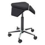 Office chairs, ILOA+ saddle chair, black ash - black Fame 60999, Black