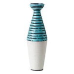 Bitossi Don.1 Vase, 9 x 36 cm, weiß - türkis