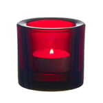 Kivi tealight candleholder, cranberry