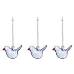 Iittala Iittala Mini-Glasvögel, 3er-Set, blau