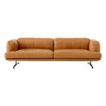 Sofas, Inland AV23 3-seater sofa, cognac leather, Brown
