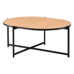 Tavolino Pilleri, 60 x 80 cm, nero - rovere