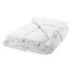 Couettes et oreillers, Couette en duvet Syli, 220 x 220 cm, chaude, Blanc