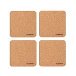 Viva coaster, 96 x 96 mm, 4 pcs, cork
