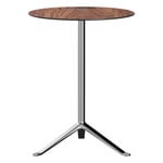 Side & end tables, Little Friend KS12 side table, mirror polished aluminum - walnut, Brown