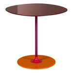 Tavoli da salotto, Tavolino Thierry, 45 x 45 cm, borgogna, Rosso