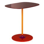 Tavoli da salotto, Tavolino Thierry, 33 x 50 cm, borgogna, Rosso