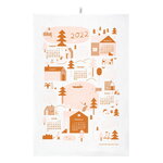 Kauniste Calendar 2022 kitchen towel, pink
