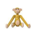 Scimmia in legno, mini, giallo vintage