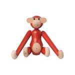 For Mom, Wooden monkey, mini, vintage red