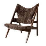 Menu Knitting Chair, dark stained oak - sheepskin Drake 20