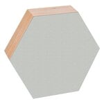 Memory boards, Noteboard hexagon, 26 cm, light grey, Grey