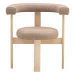 Dining chairs, Polar L1001W chair, ash - beige wool fabric Revolution REV10, Beige