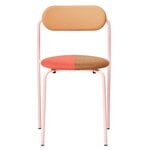 Lepo Product Sedia Moderno, rosa - marrone pelle - tessuto rosso-marrone