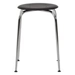 Stools, Heritage 13.1 stool, black oak - chrome, Black