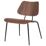 Armchairs & lounge chairs, Heritage 15.1 lounge chair, walnut - black, Black